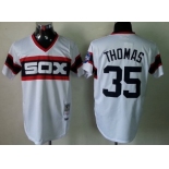 Chicago White Sox #35 Frank Thomas 1983 White Pullover Throwback Jersey