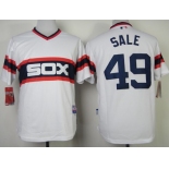 Chicago White Sox #49 Chris Sale 1983 White Pullover Jersey