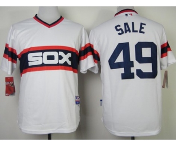 Chicago White Sox #49 Chris Sale 1983 White Pullover Jersey