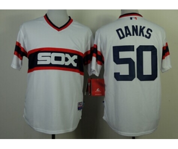 Chicago White Sox #50 John Danks 1983 White Pullover Jersey