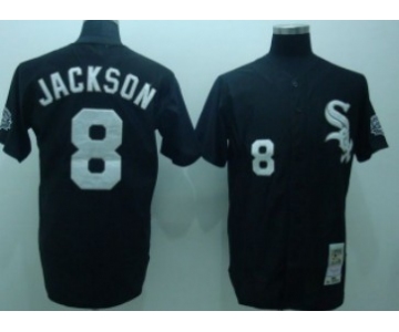 Chicago White Sox #8 Bo Jackson 1991 Black Throwback Jersey