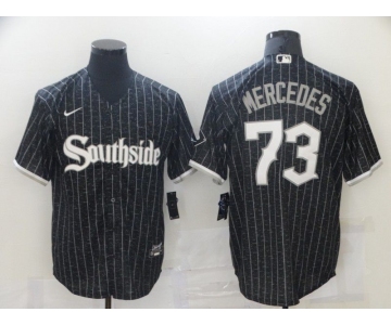 Men Chicago White Sox 73 Mercedes City Edition Black Game Nike 2021 MLB Jerseys