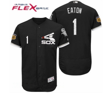 Men's Chicago White Sox #1 Adam Eaton Black 2017 Spring Training Stitched MLB Majestic Flex Base Jersey