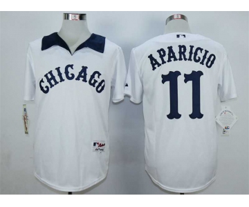 Men's Chicago White Sox #11 Luis Aparicio White 1976 Turn Back The Clock Jersey