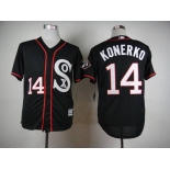 Men's Chicago White Sox #14 Paul Konerko 2015 Black Jersey