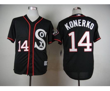 Men's Chicago White Sox #14 Paul Konerko 2015 Black Jersey