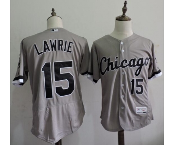Men's Chicago White Sox #15 Brett Lawrie Gray Road 2016 Flexbase Majestic Baseball Jersey
