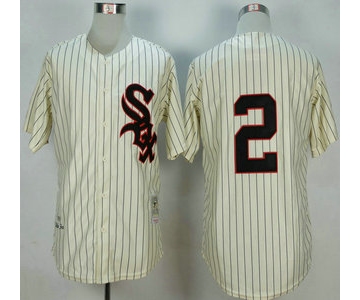 Men's Chicago White Sox #2 Nellie Fox 1959 Cream Throwback Jersey