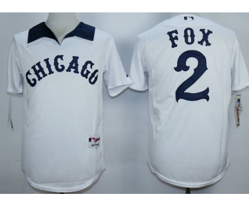 Men's Chicago White Sox #2 Nellie Fox White 1976 Turn Back The Clock Jersey