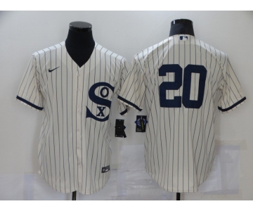 Men's Chicago White Sox #20 Danny Mendick 2021 Cream Field of Dreams Cool Base Stitched Nike Jersey
