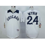 Men's Chicago White Sox #24 Early Wynn White 1976 Turn Back The Clock Jersey