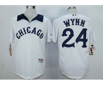 Men's Chicago White Sox #24 Early Wynn White 1976 Turn Back The Clock Jersey