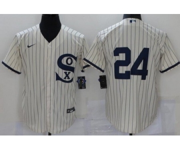 Men's Chicago White Sox #24 Yasmani Grandal Cream 2021 Field of Dreams Cool Base Jersey