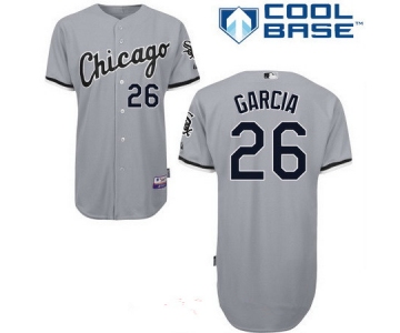 Men's Chicago White Sox #26 Avisail Garcia Gray Stitched MLB Majestic Cool Base Jersey