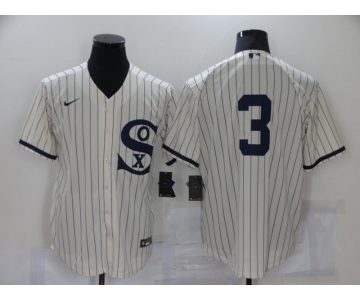 Men's Chicago White Sox #3 Harold Baines 2021 Cream Field of Dreams Cool Base Stitched Nike Jersey