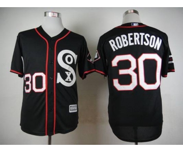 Men's Chicago White Sox #30 David Robertson 2015 Black Jersey