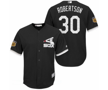 Men's Chicago White Sox #30 David Robertson Black 2017 Spring Training Stitched MLB Majestic Cool Base Jersey