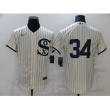 Men's Chicago White Sox #34 Michael Kopech 2021 Cream Navy Field of Dreams Flex Base Stitched Jersey