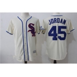 Men's Chicago White Sox #45 Michael Jordan 2017 Cream Stitched MLB Majestic Cool Base Jersey