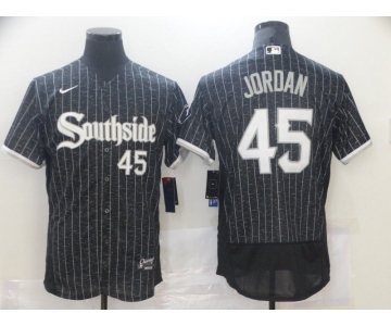 Men's Chicago White Sox #45 Michael Jordan Black 2021 City Connect Stitched MLB Flex Base Nike Jersey