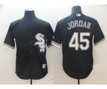 Men's Chicago White Sox 45 Michael Jordan Black Cool Base Jersey