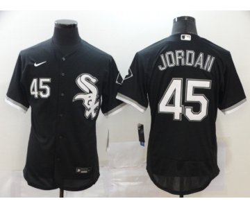 Men's Chicago White Sox #45 Michael Jordan Black Stitched MLB Flex Base Nike Jersey