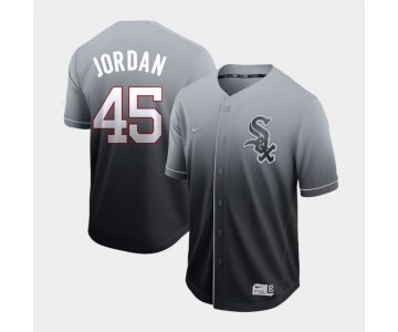 Men's Chicago White Sox 45 Michael Jordan Gray Drift Fashion Jersey
