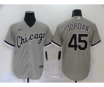 Men's Chicago White Sox #45 Michael Jordan Grey Stitched MLB Cool Base Nike Jersey
