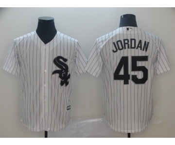 Men's Chicago White Sox 45 Michael Jordan White Cool Base Jersey
