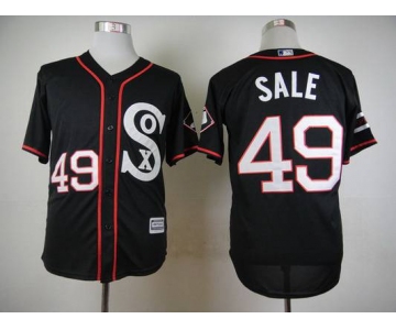 Men's Chicago White Sox #49 Chris Sale 2015 Black Jersey