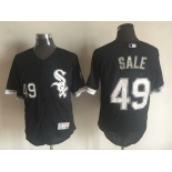 Men's Chicago White Sox #49 Chris Sale Black 2016 Flexbase Majestic Baseball Jersey