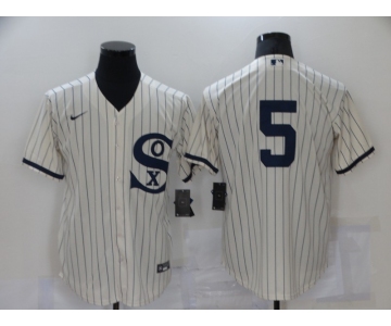 Men's Chicago White Sox #5 Ron Clark 2021 Cream Field of Dreams Cool Base Stitched Nike Jersey