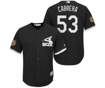 Men's Chicago White Sox #53 Melky Cabrera Black 2017 Spring Training Stitched MLB Majestic Cool Base Jersey