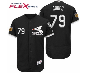 Men's Chicago White Sox #79 Jose Abreu Black 2017 Spring Training Stitched MLB Majestic Flex Base Jersey