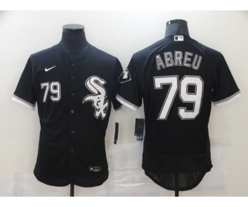 Men's Chicago White Sox #79 Jose Abreu Black Stitched MLB Flex Base Nike Jersey