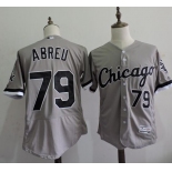 Men's Chicago White Sox #79 Jose Abreu Gray Road 2016 Flexbase Majestic Baseball Jersey