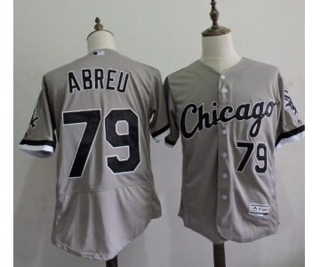 Men's Chicago White Sox #79 Jose Abreu Gray Road 2016 Flexbase Majestic Baseball Jersey
