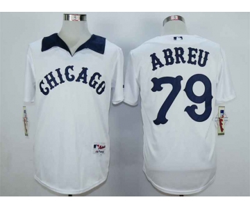Men's Chicago White Sox #79 Jose Abreu White 1976 Turn Back The Clock Jersey