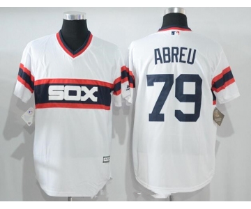 Men's Chicago White Sox #79 Jose Abreu White Pullover Stitched MLB Majestic Cool Base Jersey