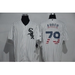Men's Chicago White Sox #79 Jose Abreu White USA Flag Fashion MLB Baseball Jersey