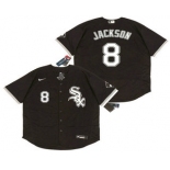 Men's Chicago White Sox #8 Bo Jackson Black Stitched MLB Flex Base Nike Jersey