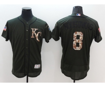 Men's Chicago White Sox #8 Bo Jackson Retired Green Salute to Service 2016 Flexbase Majestic Baseball Jersey