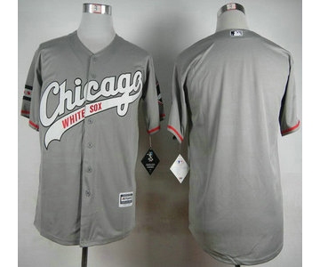 Men's Chicago White Sox Blank 2015 Gray Jersey
