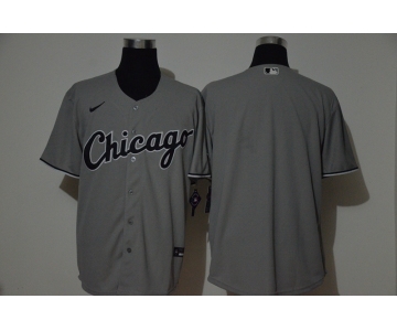 Men's Chicago White Sox Blank Grey Stitched MLB Cool Base Nike Jersey