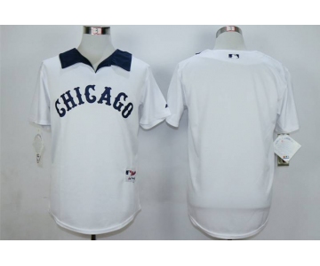 Men's Chicago White Sox Blank White 1976 Turn Back The Clock Jersey