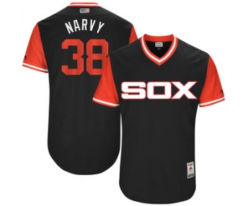 Men's Chicago White Sox Omar Narvaez Narvy Majestic Black 2017 Players Weekend Authentic Jersey