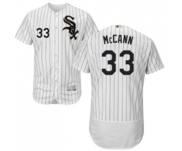 White Sox #33 James McCann White(Black Strip) Flexbase Authentic Collection Stitched Baseball Jersey