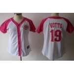 Cincinnati Reds #19 Joey Votto 2012 Fashion Womens by Majestic Athletic Jersey