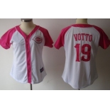 Cincinnati Reds #19 Joey Votto 2012 Fashion Womens by Majestic Athletic Jersey