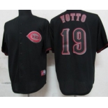 Cincinnati Reds #19 Joey Votto Black Fashion Jersey